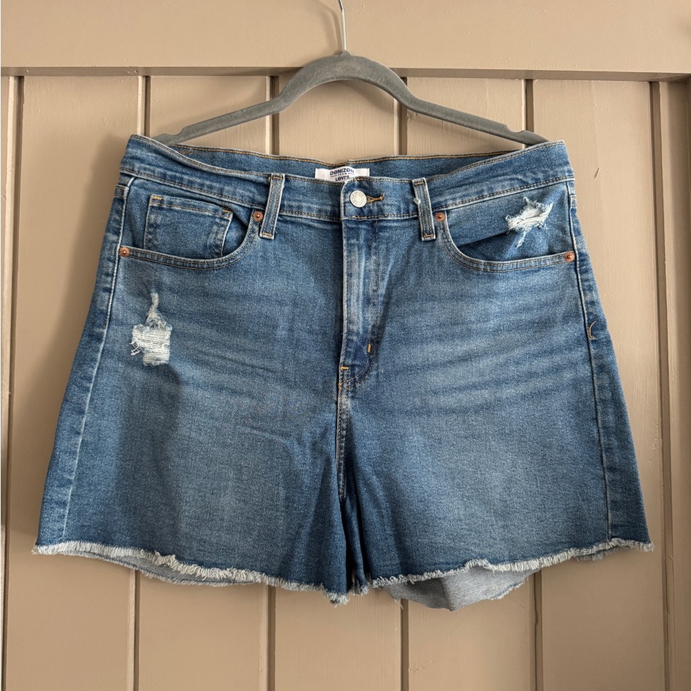 Denizen from Levi's Women’s Distressed Blue Jean Shorts